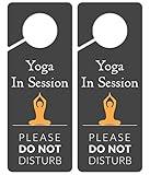 Do Not Disturb Door Hanger Sign, 2 Pack, Please Do Not Disturb Sign, Yoga In Session