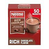 Nestle Hot Chocolate Packets, Hot Cocoa Mix, Rich Chocolate Flavor, Made with Real Cocoa, Bulk Pack, 0.71 oz Packet (50 Count)