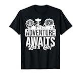 Theme Park Amusement Park Adventures Awaits Let's Go T-Shirt
