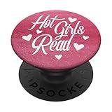 Aesthetic Hot Girls Read Pink Bookish Book Nerd Bookworm PopSockets Standard PopGrip