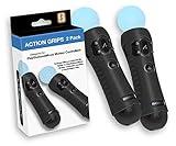 Game Traveler RDS - Licensed Sony PlayStation Action Grips for PlayStation Move Motion Controllers – Textured Silicone