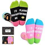 HAPPYPOP Softball Gifts For Teen Girls Teenager Team, Softball Mom Dad Gifts, Softball Player Gifts For Men Women, Youth Softball Socks Women