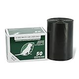 Commercial Grade Dog Waste Station Can Liners -1 Roll of 50 bags - Standard Size 26" W x 33" L (10-13 gallons) - Heavy Duty, Thicker than competitors bags (1.1 mil) (50 Liners, Black)