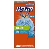 Hefty Blue Trash Bags, Blue, 13 Gallon, 60 Count