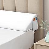 Vekkia Queen Size Bed Wedge Pillow for Headboard Gap/Mattress Wedge Gap Filler/Bed Gap Filler Fill 0-6" Gap Between Headboard and Mattress,60"x10"x6"-White
