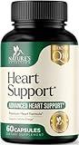 Heart Supplements for Men & Women, 1650mg for Heart Health Support with CoQ10, Hawthorn, Plant Sterol & More, Heart Vitamins & Extracts to Support Nitric Oxide & Energy Production - 60 Capsules