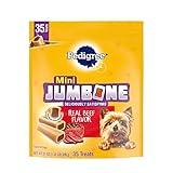 PEDIGREE MINI JUMBONE Small Dog Treats Real Beef Flavor, 21 oz. Pack (35 Treats)