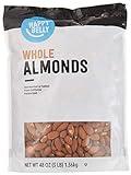 Amazon Brand - Happy Belly Whole Raw Almonds, 48 ounce (Pack of 1)