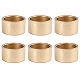 DII Basic Napkin Ring Collection Decorative, Gold, One Size, 6 Count