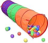 Kids Play Tunnel Tent for Toddlers, Colorful Pop Up Crawl Tunnel Toy for Baby or Pet, Collapsible Gift for Boy and Girl 6 Foot Play Tunnel Indoor and Outdoor Game