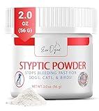 Styptic Powder for Dogs, Cats, and Birds (2 oz) by Evo Dyne | Fast-Acting Blood Stop Powder for Pets | Quick Stop Bleeding Powder for Dog Nail Clipping, Grooming, Cuts and More (1-Pack)