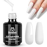 Beetles White Gel Nail Polish,15ml Winter Soak Off UV Gel Polish French Nail Art Manicure Salon DIY Design at Home Gift for Women