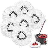 Mop Replacement Heads for O Cedar: Mop Replace Head Easy Wring Spin - Mop Heads Replacements Easy to Clean Install and Replaceable Mop Head Machine Washable (6pack)