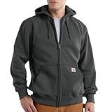 Carhartt Men's Rain Defender Paxton Heavyweight Hooded Sweatshirt, Carbon Heather, X-Large