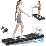 TRAILVIBER Walking Pad Treadmill with 12% 9-Level Auto Incline, 450 lbs Capacity and RGB LED Screen Under Desk Treadmill with Auto Incline and Hiking Mode, Compact Treadmills for Home Small/Office