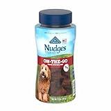 Blue Buffalo Nudges Bite-size Chewy Dog Treats with Real USA Beef, Made with Natural Ingredients, Great for On-the-Go, 5.5-oz Container