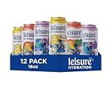 Leisure Drinks - Electrolyte Drink Variety Pack [Electrolyte Refresher - 16oz Cans, 12pk] - Low Sugar Hydration Drink - Get The Best Hydration Drink Packed w/ Magnesium & Ashwagandha For Mood & Stress Support