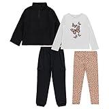 BTween Girls' 4-Pack Fashion Wardrobe Essentials,Trendy & Versatile Clothing Sets for Kids, Jetbk, Size 10