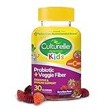 Culturelle Daily Probiotic for Kids + Veggie Fiber Gummies (Ages 3+) 30 Count Berry Flavor - Probiotics for Digestive Health & Immune Support Plus Vitamin C Kids Boost