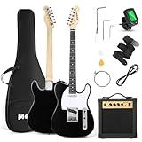 Meiou 39 Inch Electric Guitar kit with Amp, Strings, Strap, Digital Tuner, Picks, Gig Bag, Cable, Tremolo Bar,ChristmasThanksgiving Holiday Gift (Black)