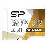 Silicon Power 512GB Micro SD Card U3 SDXC microsdxc High Speed MicroSD Memory Card with Adapter