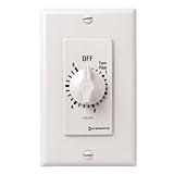 Intermatic FD6HW 6-Hour Spring-Loaded Auto-off Wall Timer for Fans and Lights, White