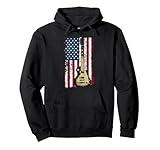 Vintage US Flag Guitar Hoodie American Flag Gift Hoodie Pullover Hoodie