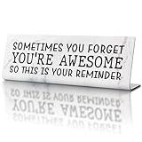 Positive Definition Gift For Best Friend, Sometimes You Forget You'Re Awesome, Inspirational Gifts For Women, Birthday Gift Far away For Bestie,Desk Decorative Signs Plaques VSU227