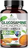 Glucosamine Chondroitin MSM Complex - Joint Support Supplement Turmeric & Boswellia, Triple Strength Glucosamine Capsules - Support for Joint Health & Mobility with Quercetin Bromelain - 120 Capsules