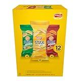 Lay’s Stax Potato Crisps Chips, Variety Pack, Gluten Free, 0.75 Oz Canisters, 12 Pack