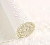Crepe Paper Roll 8.2ft Long 17 Inch Wide for Wedding Ceremony Various Large Festivals Decoration (White)