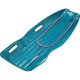 Retrospec Retrorider Plastic Snow Sled – Toboggan Style with Pull Rope, Cold-Resistant Coating, and Hard Bottom for Smooth Downhill Rides – Available in 35" and 48" Sizes for Kids and Adults