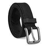 Timberland Men's 35mm Classic Buckle Jean Leather Belts, Black, 34