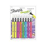 Sharpie Clear View Highlighter Sticks, Chisel Tip, Assorted Fluorescent, 8 Count - School, Home, and Office Use, Teacher Supplies