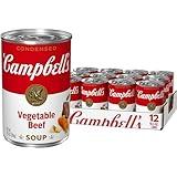 Campbell's Condensed Vegetable Beef Soup, 10.5 Ounce Can (Pack of 12)