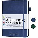 Accounting Ledger Book - Ledger Books Bookkeeping for Personal & Small Business Accounting, Expense Tracker Notebook for Expenses, Deposits & Balance, A5 Log Book for Small Business Essentials, Blue