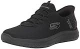 Skechers Men's Summits Colsin Sr Hands Free Slip-Ins Sneaker, Black, 11 Wide