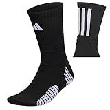 adidas Select Basketball Crew Socks (1 Pair) for Team Sports, Boys Girls Men Women, Black/White/2, Medium