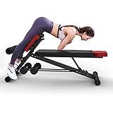 Finer Form Multi-Functional Weight Bench for Full All-in-One Body Workout – Versatile Adjustable Workout Bench for Home Gym. Fitness equipment perfect for Back HyperExtension, Bench Press, Roman Chair Exercise, Sit up. Adjusts to Decline or Flat Bench.