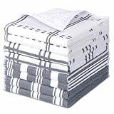 AIDEA Kitchen Towels, Absorbent Dish Towels for Kitchen, Soft Dish Cloth for Home, Multi-Purpose DishCloths for Household Cleaning and Drying, 11” x 11”, 8 Pack