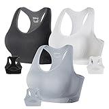 FITTIN Racerback Sports Bras for Women - Padded Seamless High Impact Support for Yoga Gym Workout Fitness XL