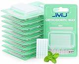 JMU 10 Pack Orthodontic Wax, Precut Braces Wax, Dental Wax Braces Mint Flavored