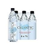 Icelandic Glacial Natural Spring Alkaline Water Liter Count, 1 Litre, 202.8 Fl Oz, (Pack of 6)