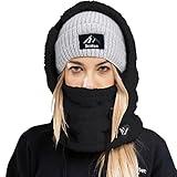 Senllen Balaclava Cold Weather Fleece Windproof Ski Mask Winter Breathable Thermal Face Mask Neck Warmer Scarf Helmet Hood for Men/Women Black