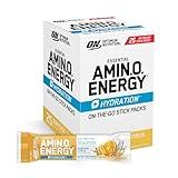 Optimum Nutrition Amino Energy Plus Hydration Packets, On-The-Go Caffiene Stick Packs, Surfside Citrus, 25 Count