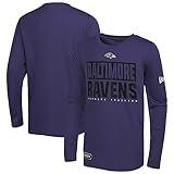 New Era Men's Purple Baltimore Ravens Combine Authentic Offsides Long Sleeve T-Shirt