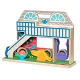 Melissa & Doug GO Tots Wooden Schoolyard Tumble with 4 Disks - FSC Certified