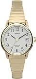 Timex Women's Easy Reader 25mm Watch – Gold-Tone Case White Dial with Tapered Expansion Band