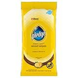 Pledge Expert Care Wood Wipes, Shines and Protects, Removes Fingerprints, Lemon Scent, 24 Count (Pack of 1)