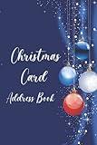 Christmas Card Address Book: Holiday card address and tracker record keeping book organizer for sending and receiving festive gift card